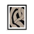 Plakat w ramie 30x40 - Obce Wariacje - abstrakcyjne linie, mroczny plakat - rama czarna