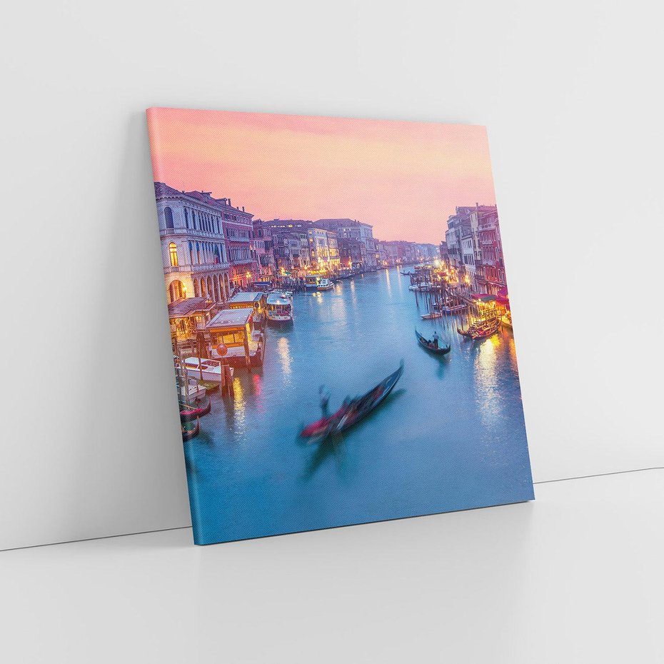 Obraz na płótnie 50x50 - Romantyczna Wenecja we Włoszech - Wenecja, Włochy