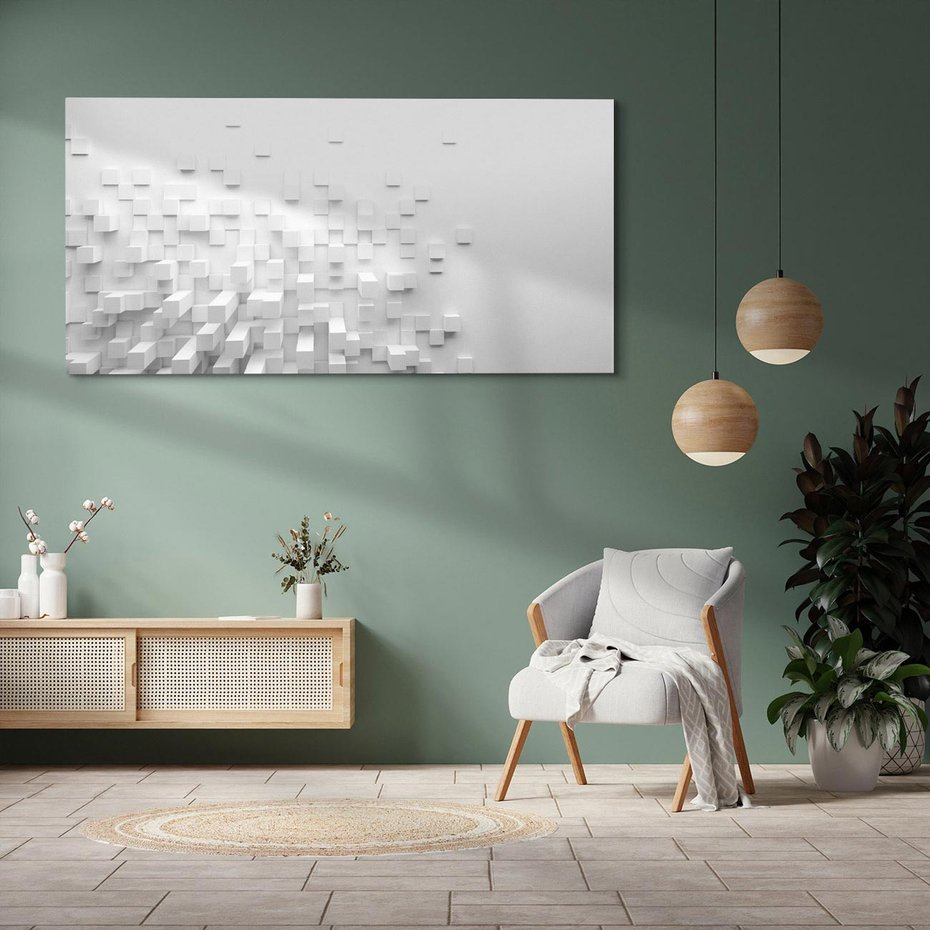 Obraz na płótnie 140x70 - Głębia abstrakcji - ściana, 3D