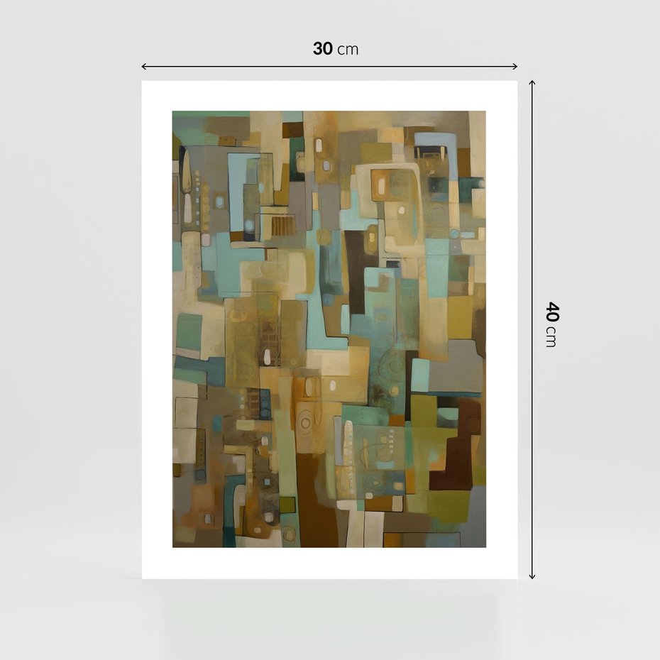 Plakat bez ramy 30x40 - Kolorowe Wyobrażenia - abstrakcyjny obraz, mnogość kolorów