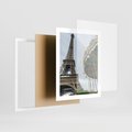 Plakat w ramie 40x50 - Delikatność kolorów - wieża, Eiffla - rama biała