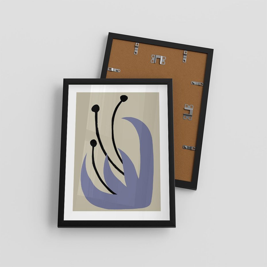 Plakat w ramie 30x40 - Bezgraniczne Przenikanie - minimalizm, boho plakat - rama czarna