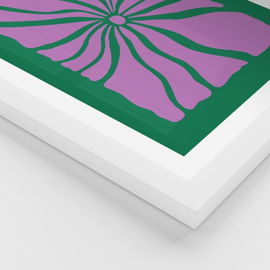 Plakat w ramie 30x40 - Bezczasowe Impresje - abstrakcyjny plakat, boho styl - rama biała