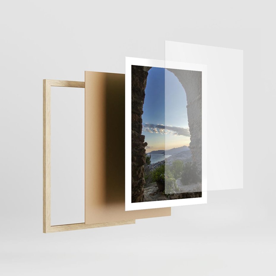 Plakat w ramie 50x70 - Pejzaż w perspektywie - pejzaż, perspektywa - rama drewno