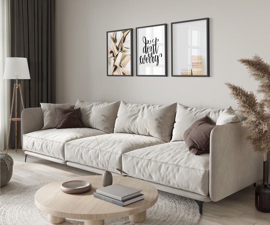 Zestaw obrazy w ramie 50x70 galeria - Książki, czytanie, napisy, typografia - rama czarna