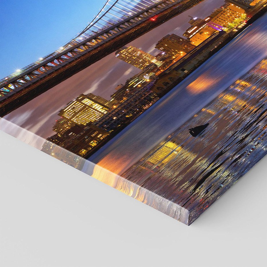 Obraz na płótnie 70x50 - Zachód słońca na moście w Filadelfii - Filadelfia, most