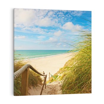 Obraz na płótnie 40x40 - Spokojna plaża nad Bałtykiem - plaża, Bałtyk