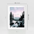 Plakat w ramie 30x40 - Zimowe Góry - zimowy krajobraz, góry - rama biała