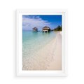 Plakat w ramie 50x70 - Rajski klimat plaży tropikalnej - plaża, tropiki - rama biała