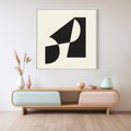 Obraz w ramie 80x80 - Rozświetlony Cień - abstrakcyjna sztuka, geometria - rama biała