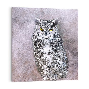 Obraz na płótnie 40x40 - Sztuka abstrakcyjna: Pies - sowa, sztuka