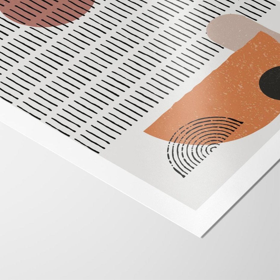 Plakat bez ramy 30x40 - Symetria w Stylu Mid-Century - minimalistyczny obraz, mid-century styl