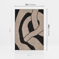 Obraz w ramie 70x100 - Obce Wariacje - abstrakcyjne linie, mroczny plakat - rama biała