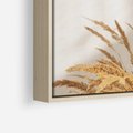 Obraz w ramie 80x80 - mpresyjne układy traw - boho, trawy - rama drewno