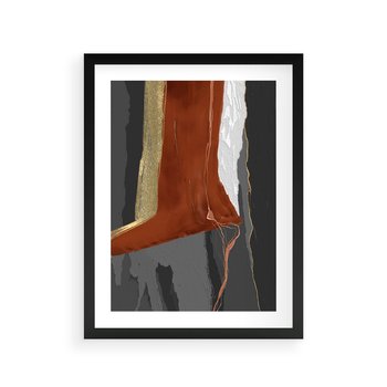 Plakat w ramie 30x40 - Abstrakcyjna impresja - abstrakcja, nowoczesny - rama czarna