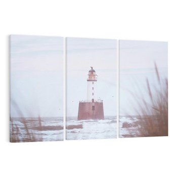 Obraz na płótnie 120x80 - Magiczna Aura - latarnia, mgła