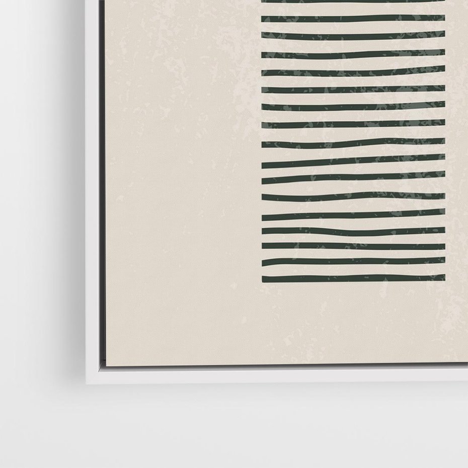 Obraz w ramie 80x80 - Przenikająca Kreatywność - nowoczesna sztuka, minimalizm - rama biała