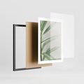 Plakat w ramie 30x40 - Minimalistyczna Tropikalna Harmonia - tropikalna roślina, zielone liście - rama czarna