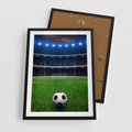 Plakat w ramie 50x70 - Piłka nożna - gol! - piłka nożna, gol - rama czarna