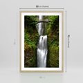 Plakat w ramie 50x70 - Siła i Urok Natury - wodospad, las - rama drewno