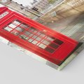 Obraz na płótnie 80x80 - Londyńskie widoki - Londyn, telefon
