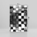Obraz na płótnie 70x100 - Abstrakcyjna Szachownica: Gra Kolorów w 3D - 3D, abstrakcja