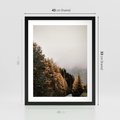Plakat w ramie 40x50 - Kolorowa Jesień w Górskim Lesie - las, jesień - rama czarna