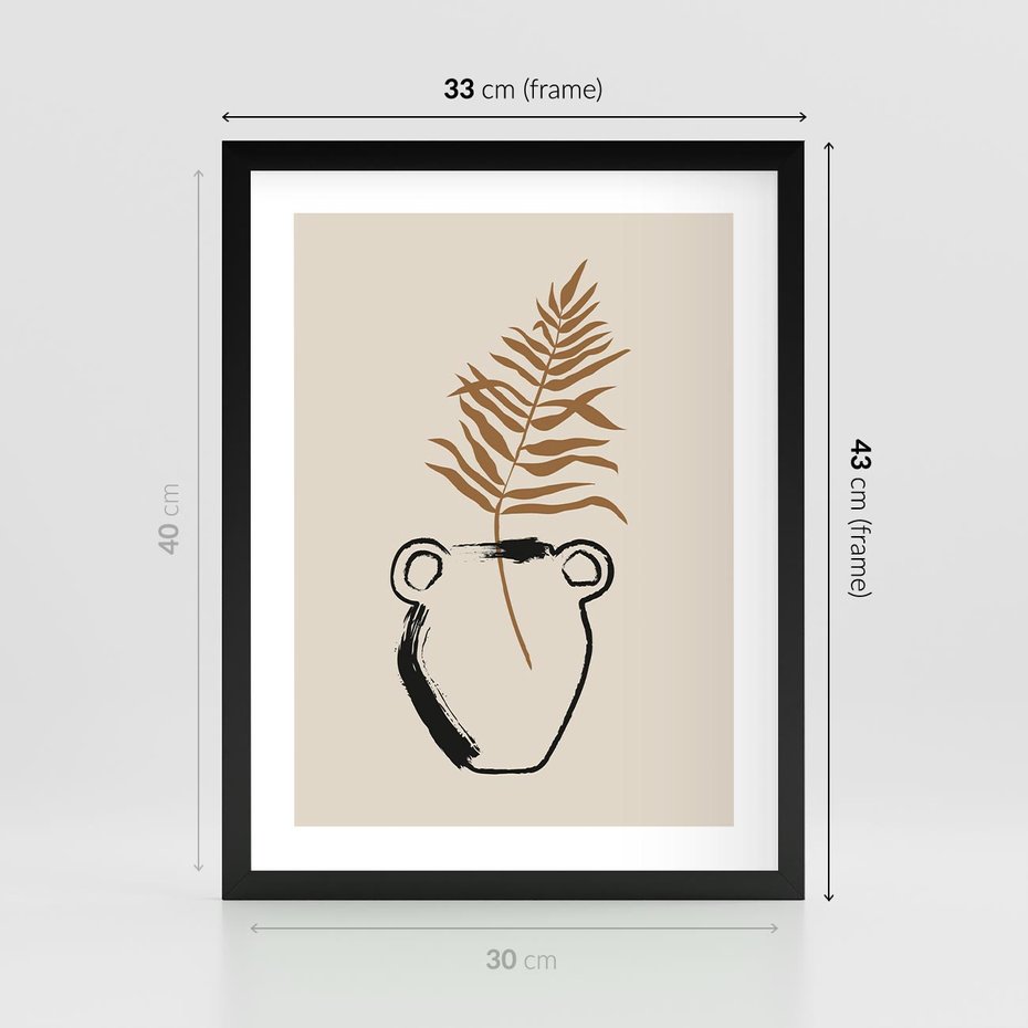 Plakat w ramie 30x40 - Wewnętrzne Opowieści - boho, nowoczesna sztuka - rama czarna