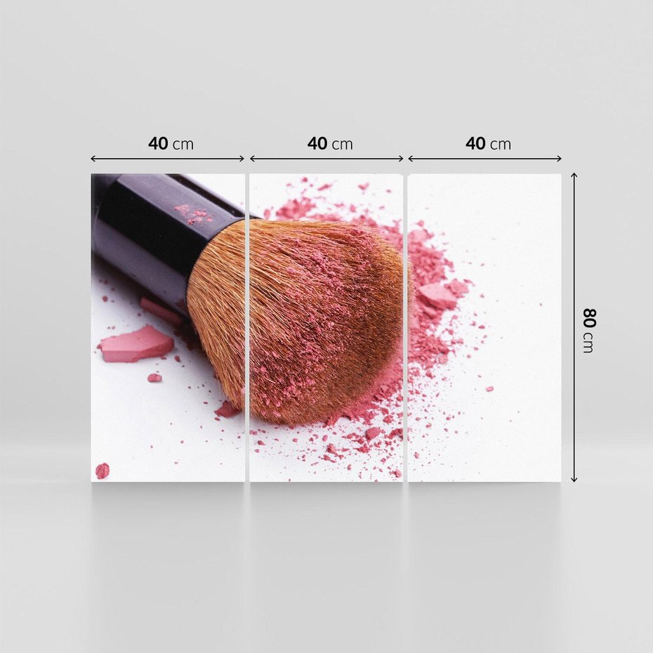 Obraz na płótnie 120x80 - Makijaż w kolorze pędzla - makijaż, pędzel