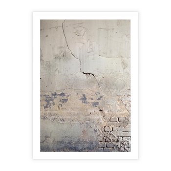 Plakat bez ramy 50x70 - Surowość ściany z betonu - ściana, beton