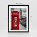 Plakat w ramie 30x40 - Budka w Londynie - Londyn, budka - rama czarna