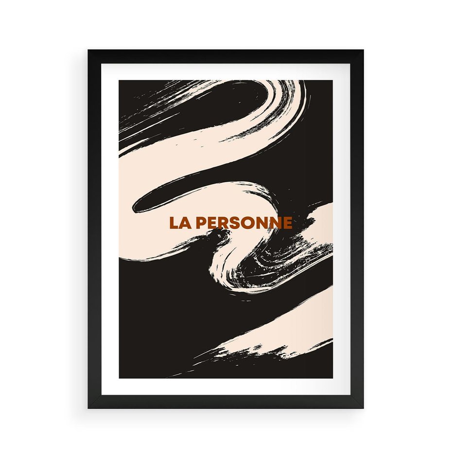 Plakat w ramie 50x70 - Ciemna Abstrakcja - abstrakcja w ciemnych kolorach, czarny - rama czarna