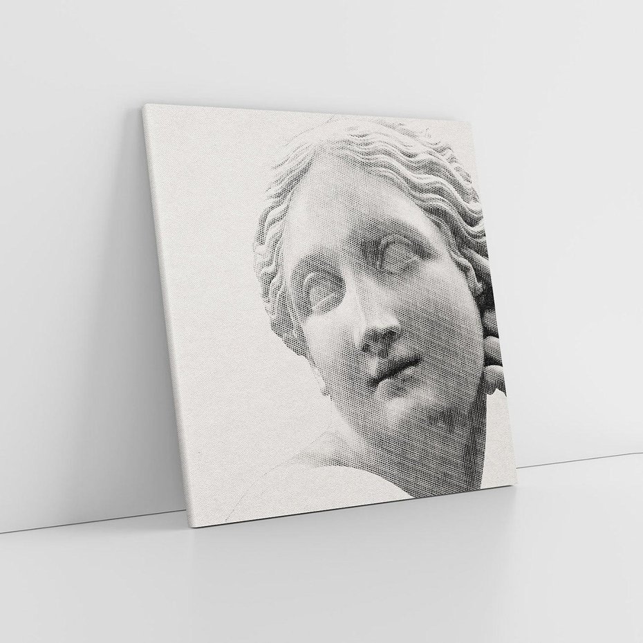 Obraz na płótnie 50x50 - Szarość w Kamieniu - monochromatyczna marmurowa rzeźba, odcienie szarości