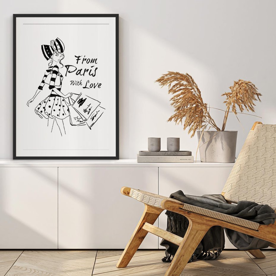 Plakat bez ramy 21x30 - Paryż - Miasto Romantycznej Grafiki - Paryż, Paris