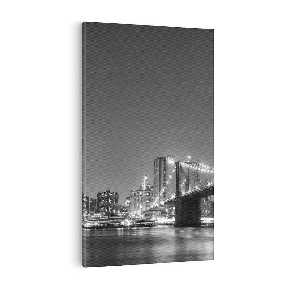 Obraz na płótnie 70x100 - Most w nocnym blasku - Nowy Jork, most