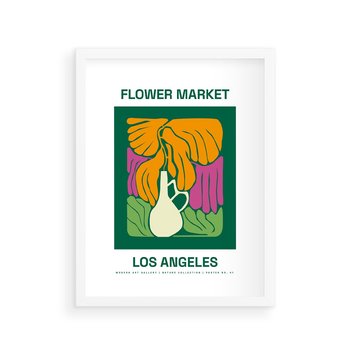 Plakat w ramie 50x70 - Przenikające Kontury - minimalizm, plakat - rama biała