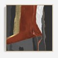 Obraz w ramie 50x50 - Abstrakcyjna impresja - abstrakcja, nowoczesny - rama drewno