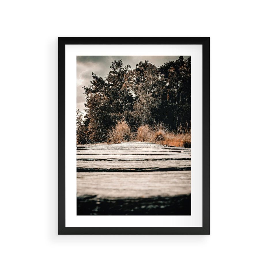 Plakat w ramie 30x40 - Fotografia w Ciepłych Barwach - odcienie brązu, fotografia - rama czarna