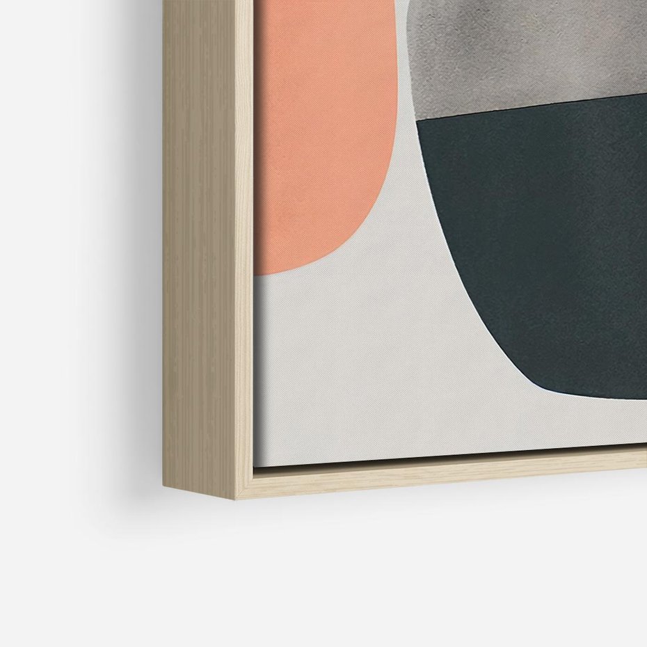 Obraz w ramie 50x50 - Wyraziste Formy - abstrakcyjne plamy, nowoczesny styl - rama drewno