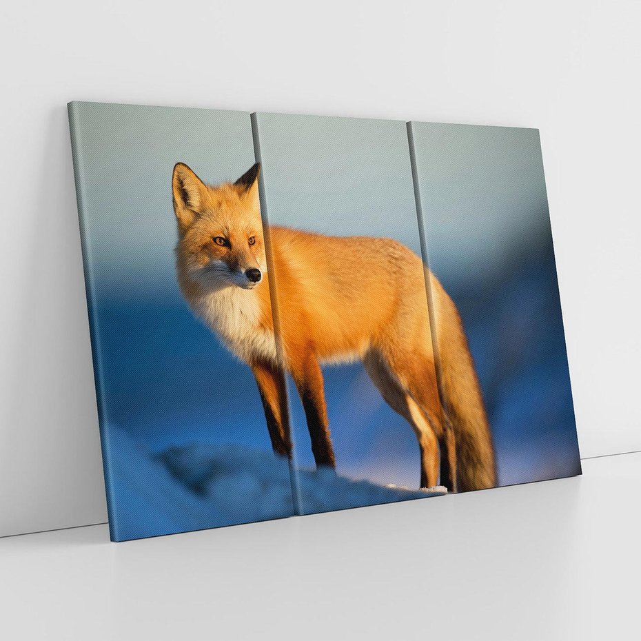 Obraz na płótnie 120x80 - Lisek w lesie - lis, lisek