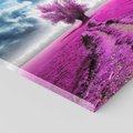 Obraz na płótnie 60x60 - Fioletowa abstrakcja w ruchu - abstrakcja, fiolet