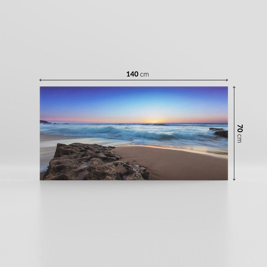 Obraz na płótnie 140x70 - Morze i Plaża - Spokój Oceanicznej Przestrzeni - morze, plaża