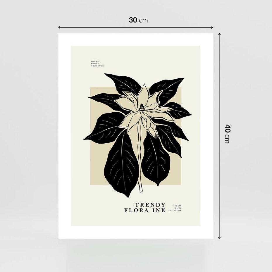 Plakat bez ramy 30x40 - Melancholia przerywanych linii - wiaty, typografia