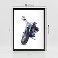 Plakat w ramie 30x40 - Motocykl w ruchu - motor, bike - rama czarna