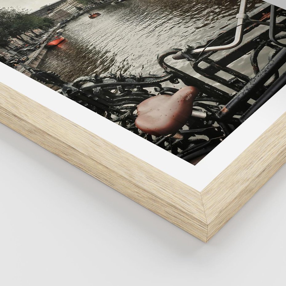 Plakat w ramie 40x50 - Miasto na Wodzie - holenderskie kanały, amsterdam - rama drewno