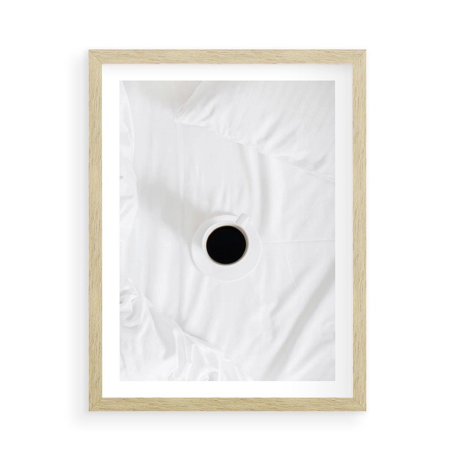 Plakat w ramie 50x70 - Prostota Rytuału - fotografia, minimalizm - rama drewno