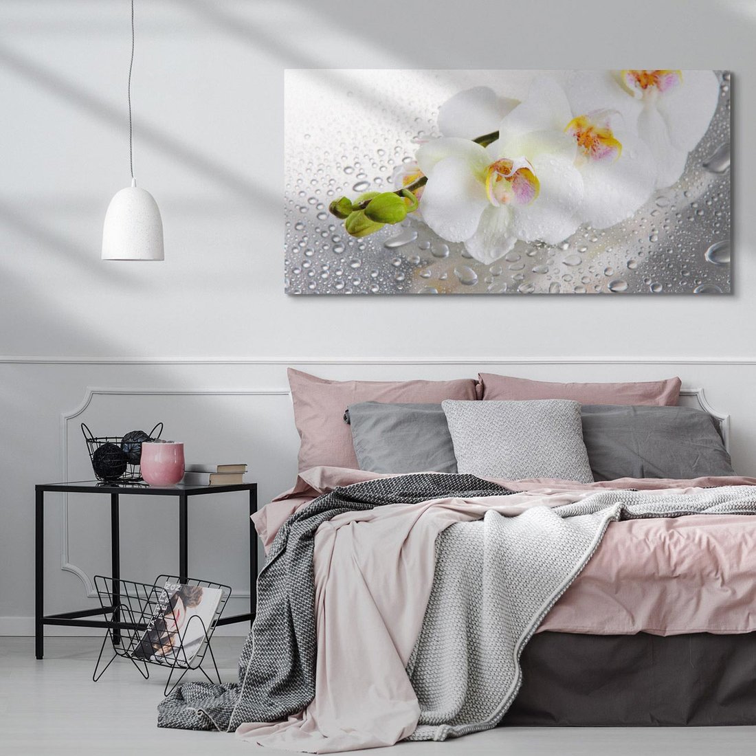 Obraz na płótnie 140x70 - Kwiatowy rój - kwiaty, kwiat