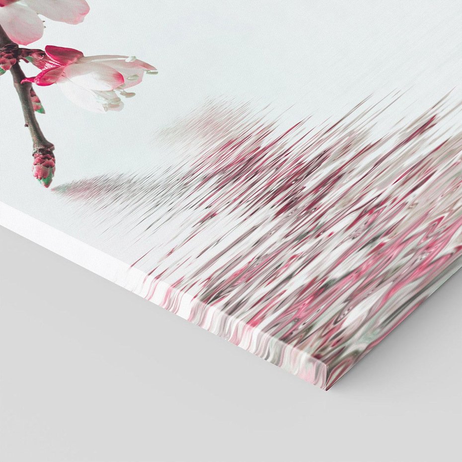 Obraz na płótnie 70x100 - Kwiatowa baśń z motylami - kwiaty, motyle