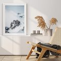 Plakat bez ramy 30x40 - Górski Majestat - górskie szczyty pod śniegiem, górski krajobraz