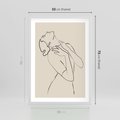 Plakat w ramie 50x70 - Bezkresny Taniec - kobieta, szkic - rama biała